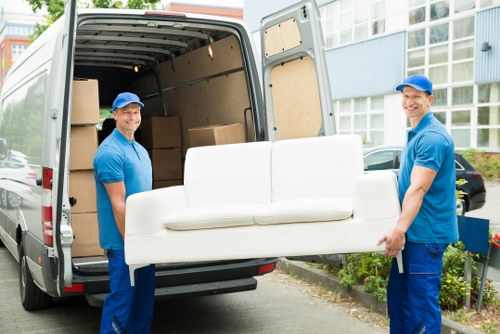 Local movers loading household items for a Burntoak home move