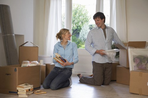 Moving boxes and household items for a Burntoak relocation